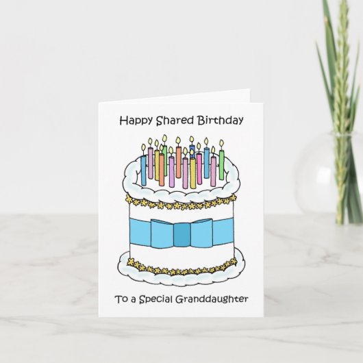Happy Shared Geburtstag to Grandtochter Karte (Vorderseite)