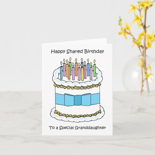 Happy Shared Geburtstag to Grandtochter Karte (Gelbe Blume)