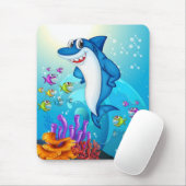 Happy Shark Cartoon-23685 Mousepad (Mit Mouse)