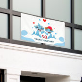 Happy Shark Family Anniversary Banner (Äußeres Gebäude)