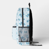 Happy Shark Family patterned Blue Bedruckter Rucksack (Rechts)