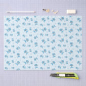 Happy Shark Family patterned Blue Seidenpapier (Handwerk)