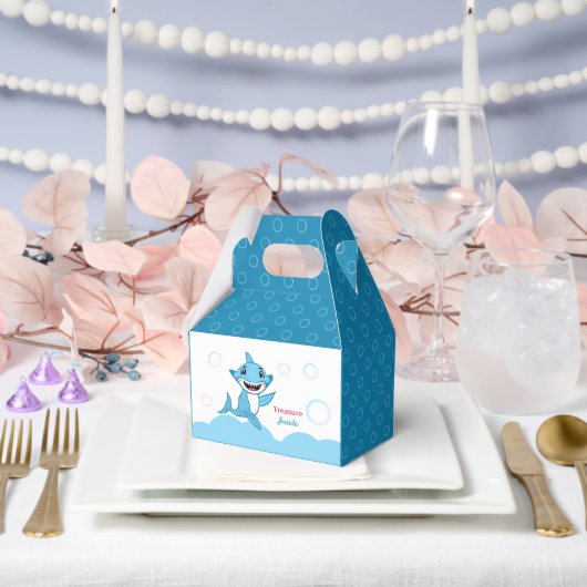 Happy Shark Family Thank You Geschenkschachtel (Hochzeit)