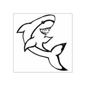 Happy Shark Gummistempel (Prägung)