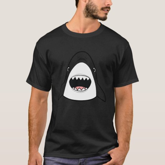 Happy Shark Lazy Halloween Carnival Costume Disgui T-Shirt (Vorderseite)