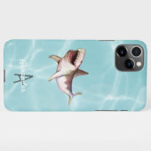 Happy SHARK Ocean Life Personalisiertes Budget iPhone Hülle (Rückseite (Horizontal))