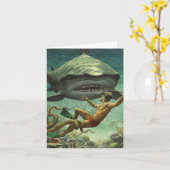 Happy Shark Week Karte (Gelbe Blume)