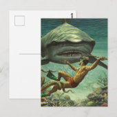 Happy Shark Week Postkarte (Vorne/Hinten)