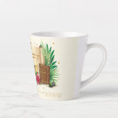 Happy SHAVUOT dekorative Ornament Jüdischer Urlaub Milchtasse (Rechts)