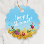 Happy SHAVUOT dekorative Ornament sieben Arten Geschenkanhänger (Rückseite)