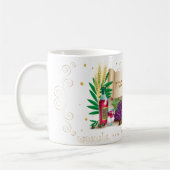 Happy SHAVUOT dekorative Ornament sieben Arten Kaffeetasse (Links)