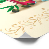 Happy SHAVUOT dekorative Ornament sieben Arten Poster (Ecke)