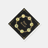 Happy SHAVUOT dekorative Ornament sieben Arten Serviette (Ecke)