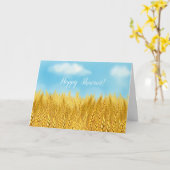 Happy SHAVUOT Gold Wheat Field Watercolor Gruß Karte (Gelbe Blume)