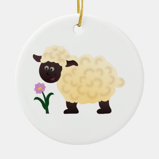 Happy Sheep Keramik Ornament (Vorne)