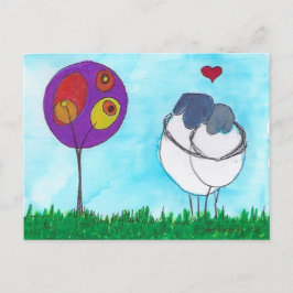 Happy Sheep - Liebe und Hugs Postkarte