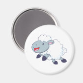 Happy Sheep Magnet (Vorderseite/Rückseite)
