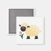 Happy Sheep Magnet (Vorderseite/Rückseite)