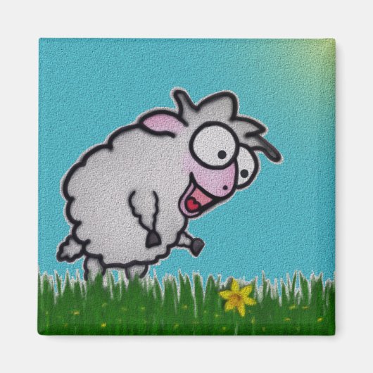 Happy Sheep Magnet (Vorne)