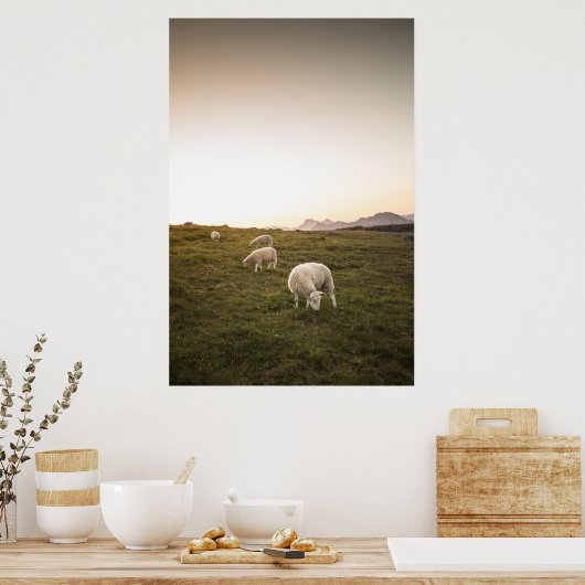 Happy Sheep Poster (Küche)