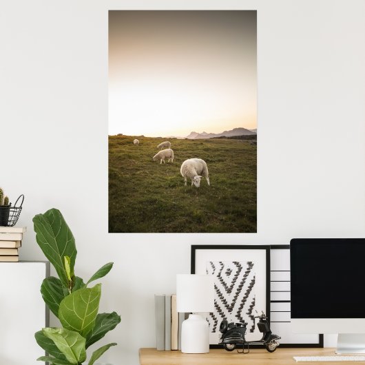 Happy Sheep Poster (Heimbüro)