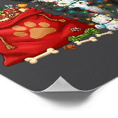 Happy Sheepadoodle Christmas Lights Dog Mom Sheepa Poster (Ecke)