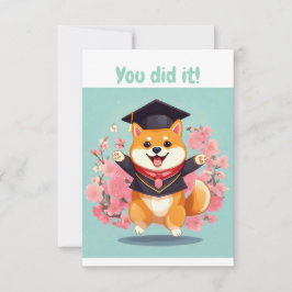 Happy Shiba inu schließ - Abschluss Card