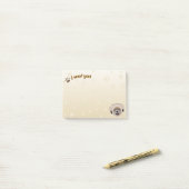 Happy Shih Tzu Dog Lover I Woof You Paws Post-it Klebezettel (Auf Schreibtisch)