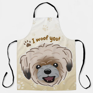 Happy Shih Tzu Dog Lover I Woof You Paws Schürze