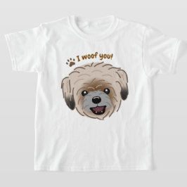 Happy Shih Tzu Dog Lover I Woof You Paws T-Shirt