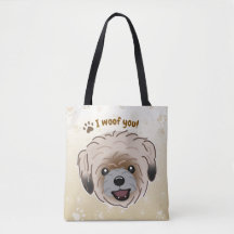 Happy Shih Tzu Dog Lover I Woof You Paws