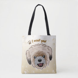 Happy Shih Tzu Dog Lover I Woof You Paws Tasche