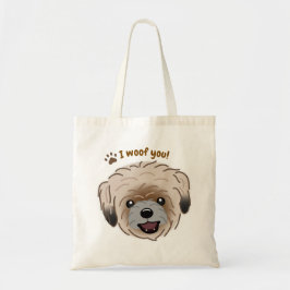 Happy Shih Tzu Dog Lover I Woof You Paws Tragetasche