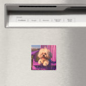 Happy Shih Tzu Puppy Relaxing (Dog Days) Magnet (In Situ (Geschirrspüler))