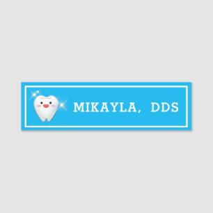 Happy Shiny Tooth    DentalName Tag Namensschild