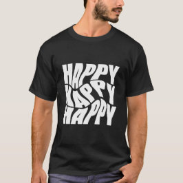 Happy Shirt - Helle positive Vibes Typografy T-Shi
