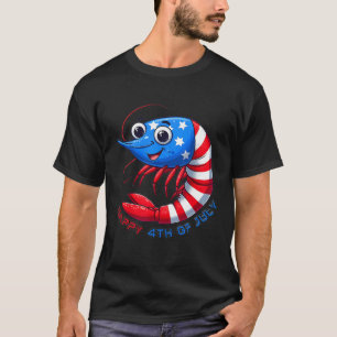 Happy Shrimp feiert 4. Juli Kinder Männer Frauen T-Shirt
