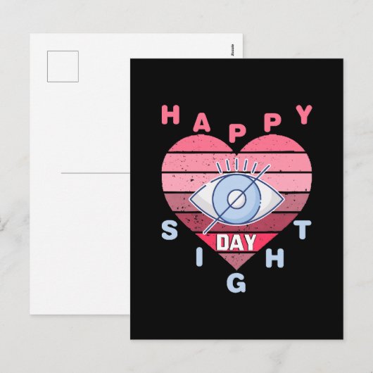 Happy Sight Day Feiertagspostkarte (Vorne/Hinten)