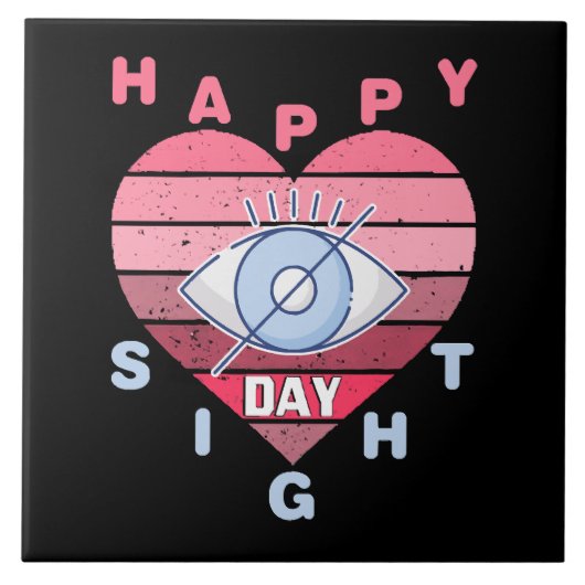 Happy Sight Day Fliese (Vorderseite)