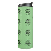 Happy Silhouette Dancers Green Thermosbecher (Nach links gedreht)