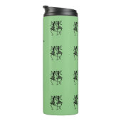 Happy Silhouette Dancers Green Thermosbecher (Nach rechts gedreht)