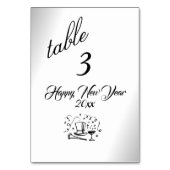 Happy Silver Silver Tischnummer (Rückseite)