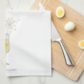 Happy Silvester Party Champagne Custom Geschirrtuch (Viertel Falte)