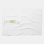 Happy Silvester Party Champagne Custom Geschirrtuch (Horizontal)