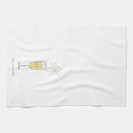 Happy Silvester Party Champagne Custom Geschirrtuch