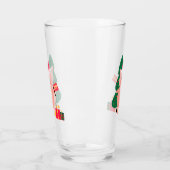 Happy Silvester Symbol Spaß niedlichen Schweinebäu Glas (Links)