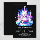 Happy Simple Princess Birthday Einladung (Vorne/Hinten)