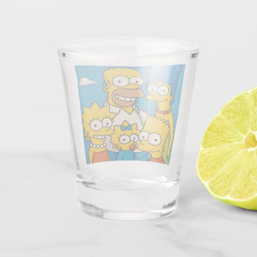 Happy Simpsons Family Fun Schnapsglas (Rückseite)