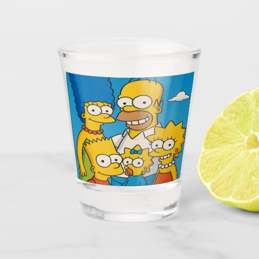 Happy Simpsons Family Fun Schnapsglas (Vorderseite)