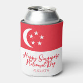 Happy Singapore National Day Singapore Flag Dosenkühler (Kanne Vorderseite)